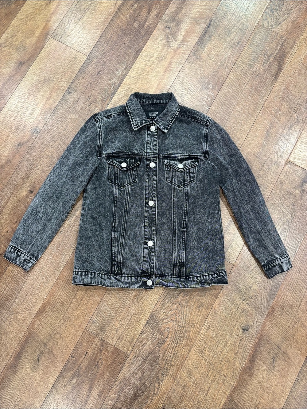 Streetwear Society Jean Jacket Oversized Black Denim XS